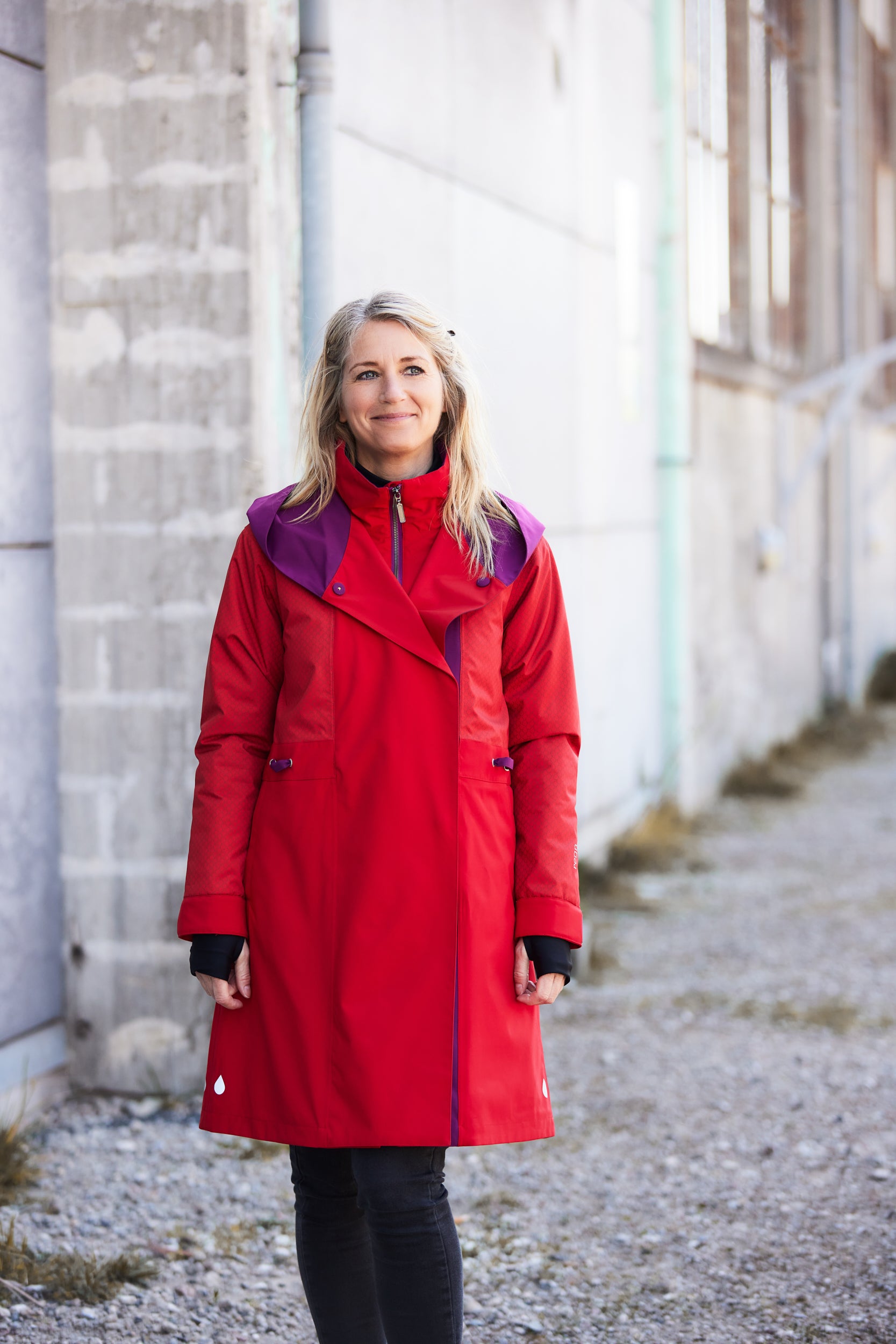 REGN Rainwear CARINE Red (warm quilted lining)
