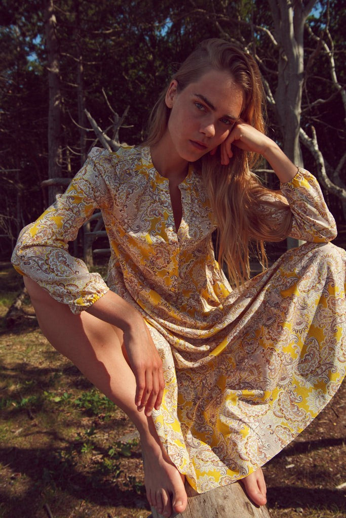 charlotte sparre silk dress Charlotte Sparre Splendid Dress Kiki Yellow